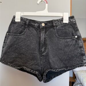 Honey Punch Charcoal Jean Shorts